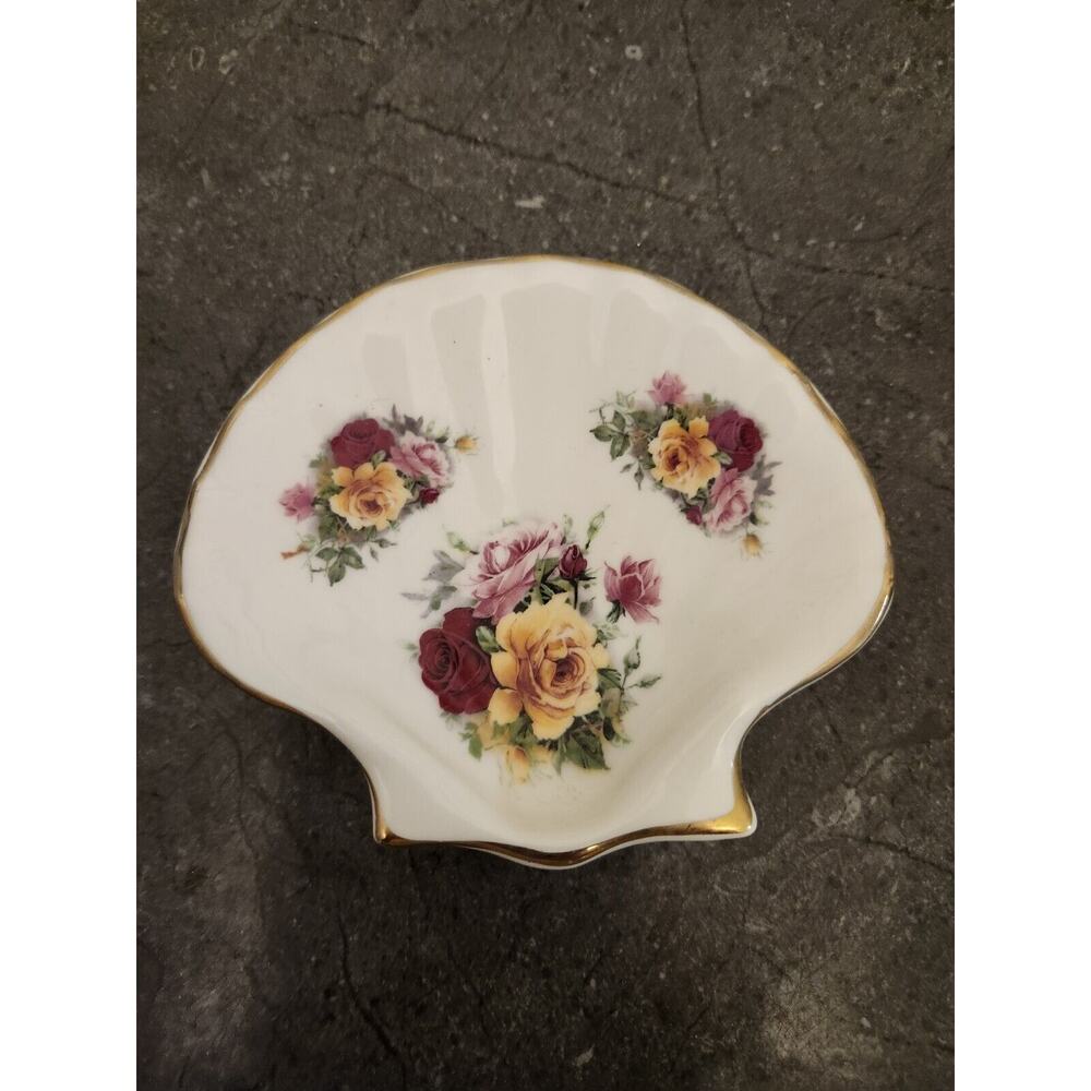 Georgian Fine Bone China Trinket Plate Made In‎ England-Roses Vintage